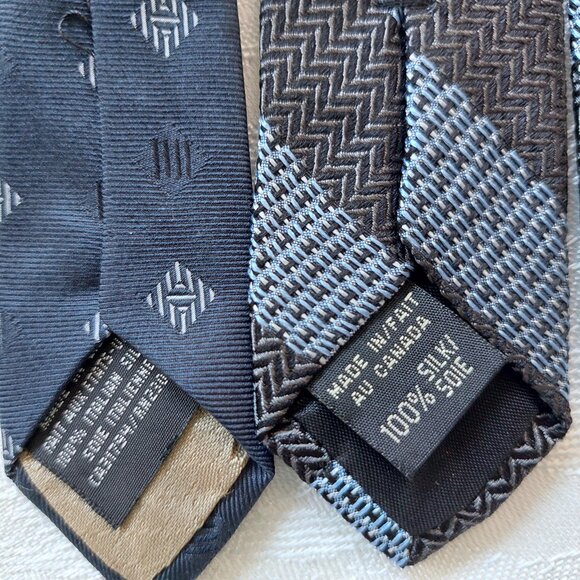 Bellissimo Moda Italia Silk Ties Set of Two Men's 3.875" - Picture 3 of 6